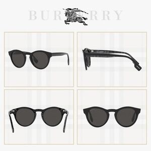 NWT Burberry | Black Reid Round Acetate Sunglasses Men’s $350
